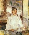 Toulouse-Lautrec, Henri de: Die Mutter des Künstlers, Gräfin Adèle de Toulouse-Lautrec beim Frühstück