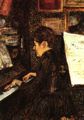 Toulouse-Lautrec, Henri de: Mlle Dihau au piano (Frl. Dihau am Klavier)