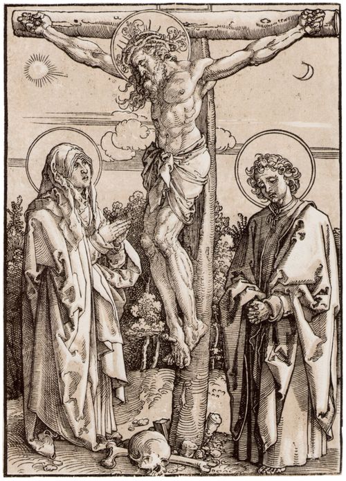 Drer, Albrecht (Schule): Christus am Kreuz, mit Maria und Johannes