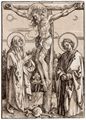 Dürer, Albrecht (Schule): Christus am Kreuz, mit Maria und Johannes