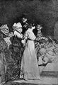 Goya y Lucientes, Francisco de: Folge der »Caprichos«, Blatt 02: Sie geben das Jawort und reichen die Hand dem Erstbesten