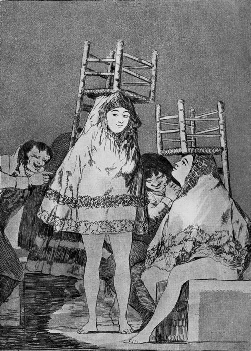 Goya y Lucientes, Francisco de: Folge der »Caprichos«, Blatt 26: Sie haben schon ihren Sitz