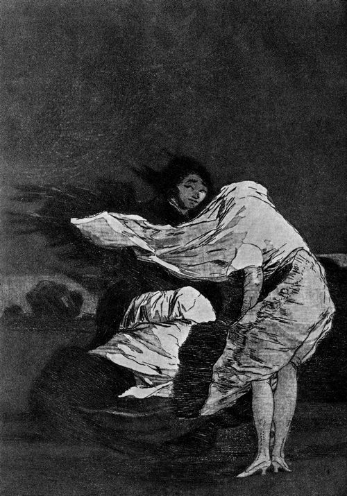Goya y Lucientes, Francisco de: Folge der »Caprichos«, Blatt 36: Bse Nacht