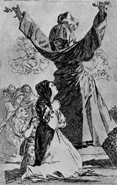 Goya y Lucientes, Francisco de: Folge der »Caprichos«, Blatt 52: Was doch ein Schneider vermag!