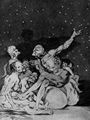 Goya y Lucientes, Francisco de: Folge der »Caprichos«, Blatt 71: Wenn es zu dmmern beginnt, gehen wir fort