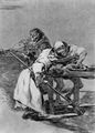 Goya y Lucientes, Francisco de: Folge der »Caprichos«, Blatt 78: Beeile dich, denn sie werden gleich erwachen