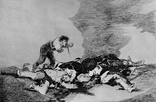 Goya y Lucientes, Francisco de: Folge der »Desastres de la Guerra«, Blatt 12: Dafr wurdet ihr geboren
