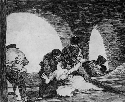 Goya y Lucientes, Francisco de: Folge der »Desastres de la Guerra«, Blatt 13: Bittere Anwesenheit