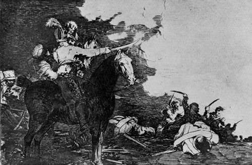 Goya y Lucientes, Francisco de: Folge der »Desastres de la Guerra«, Blatt 17: Sie knnen sich nicht einigen