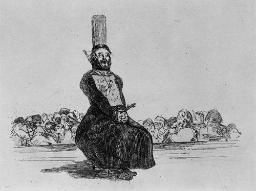 Goya y Lucientes, Francisco de: Folge der »Desastres de la Guerra«, Blatt 34: Wegen eines Taschenmessers