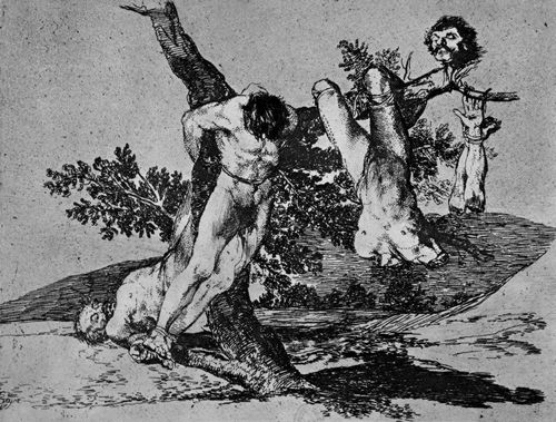Goya y Lucientes, Francisco de: Folge der »Desastres de la Guerra«, Blatt 39: Groe Heldentat! Mit Toten!