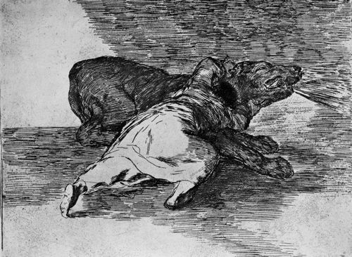Goya y Lucientes, Francisco de: Folge der »Desastres de la Guerra«, Blatt 40: Irgendeinen Nutzen zieht sie daraus