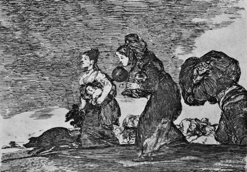 Goya y Lucientes, Francisco de: Folge der »Desastres de la Guerra«, Blatt 45: Und dies ebenfalls