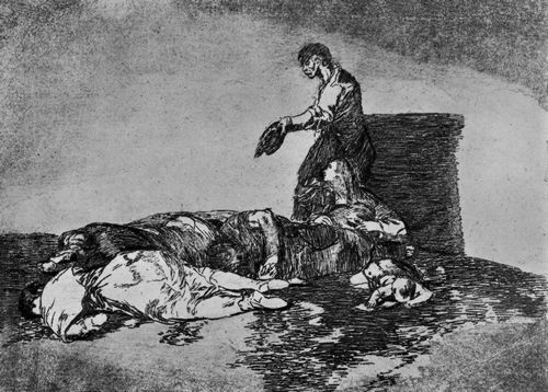 Goya y Lucientes, Francisco de: Folge der »Desastres de la Guerra«, Blatt 48: Grausames Mitleid