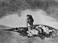 Goya y Lucientes, Francisco de: Folge der »Desastres de la Guerra«, Blatt 60: Niemanden gibt's, der ihnen helfen knnte