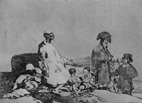 Goya y Lucientes, Francisco de: Folge der »Desastres de la Guerra«, Blatt 61: Sie sind eben aus anderem Geblt