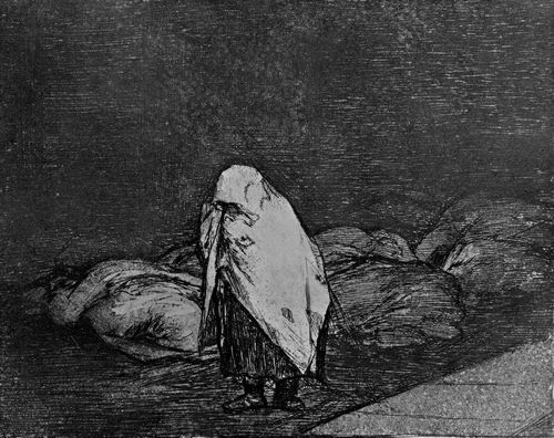 Goya y Lucientes, Francisco de: Folge der »Desastres de la Guerra«, Blatt 62: Die Betten des Todes