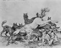 Goya y Lucientes, Francisco de: Folge der »Desastres de la Guerra«, Blatt 78: Er verteidigt sich gut