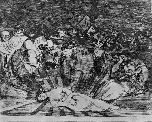 Goya y Lucientes, Francisco de: Folge der »Desastres de la Guerra«, Blatt 79: Die Wahrheit starb