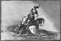 Goya y Lucientes, Francisco de: Folge der »Tauromaquia«, Blatt 08: Verwundung eines Mauren in der Arena
