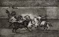 Goya y Lucientes, Francisco de: Folge der »Tauromaquia«, Blatt F: Der Tod Pepe Illos