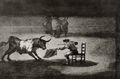Goya y Lucientes, Francisco de: Folge der »Tauromaquia«, Blatt H: Die Tollkühnheit Martinchos