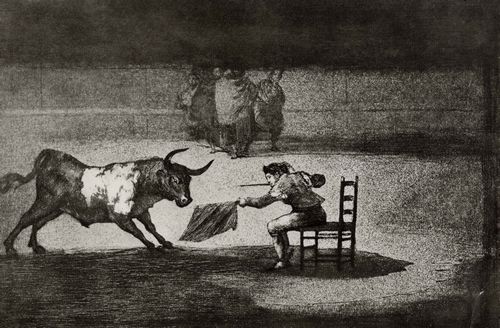Goya y Lucientes, Francisco de: Folge der »Tauromaquia«, Blatt H: Die Tollkhnheit Martinchos