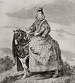 Goya y Lucientes, Francisco de: Reiterporträt der Königin Margarita, nach Velazquez