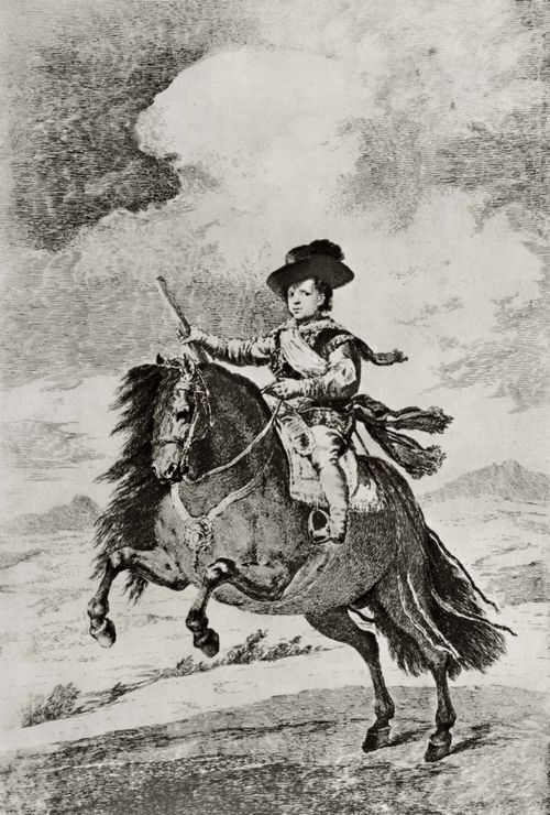 Goya y Lucientes, Francisco de: Reiterportrt des Prinzen Baltasar Carlos, nach Velazquez