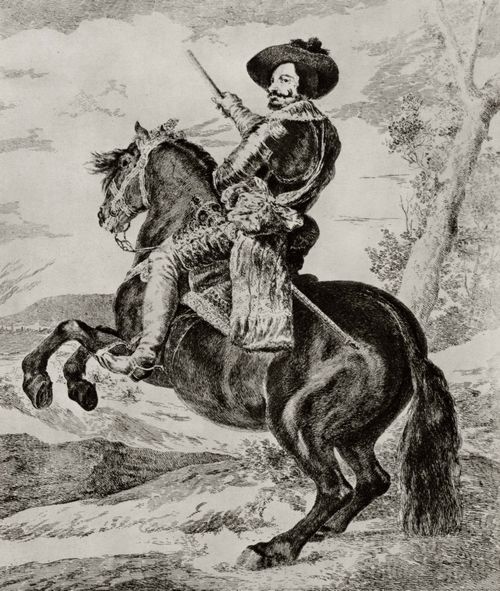 Goya y Lucientes, Francisco de: Reiterportrt des Grafen Herzog von Olivares, nach Velazquez