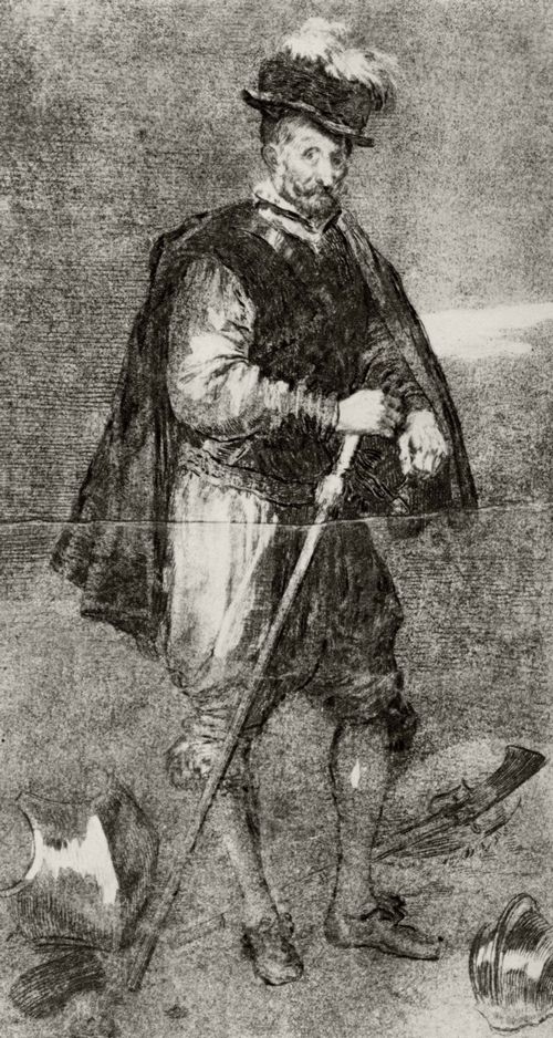 Goya y Lucientes, Francisco de: Portrt des Hofnarren, genannt Don Juan de Austria, nach Velazquez
