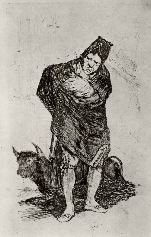 Goya y Lucientes, Francisco de: Mann, in den Mantel gehllt