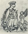 Meister des Bileam: Madonna mit Vogel und Engel
