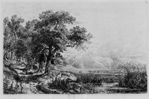 Daubigny, Charles-Franois: Blick auf die Landschaft bei Subiaco