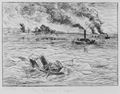 Daubigny, Charles-François: Folge »Album du Voyage en bateau«, Das Dampfboot (Vorsicht Dampf)