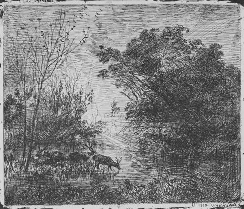 Daubigny, Charles-Franois: Die Hirsche