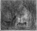 Daubigny, Charles-François: Kühe im Wald