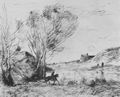 Corot, Jean-Baptiste Camille: Der Reiter im Schilf