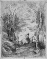 Corot, Jean-Baptiste Camille: Großer Reiter unter Bäumen