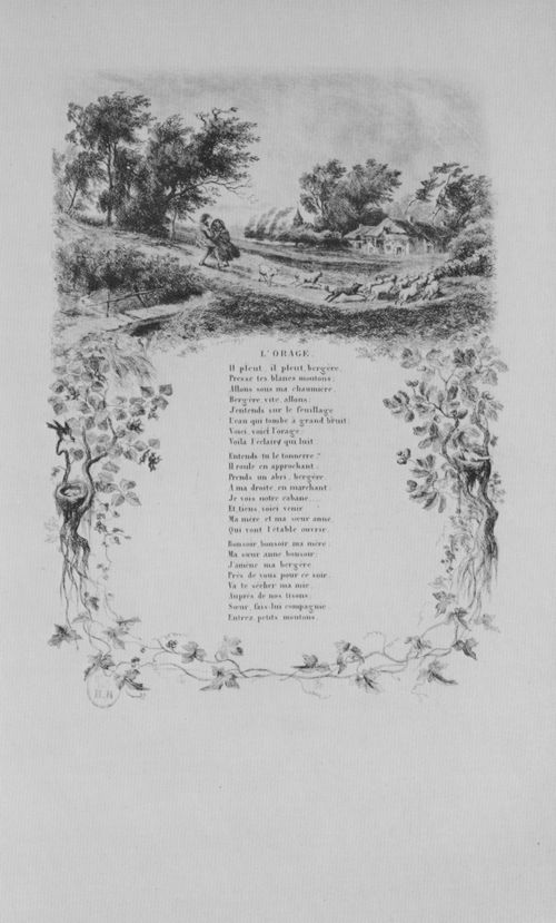 Daubigny, Charles-Franois: Illustrationen fr die »Chants et chansons populaires de la France«: Das Gewitter