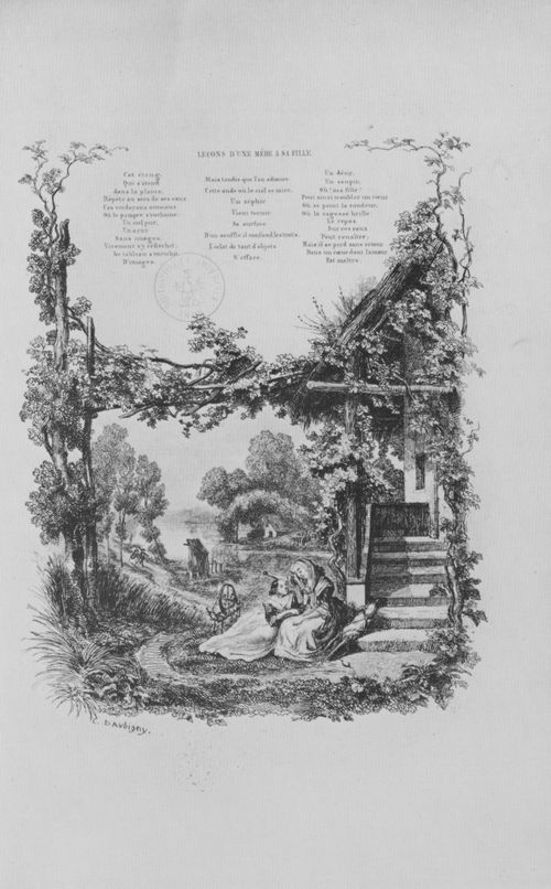 Daubigny, Charles-Franois: Illustrationen fr die »Chants et chansons populaires de la France«: Die Lehren einer Mutter an ihre Tochter