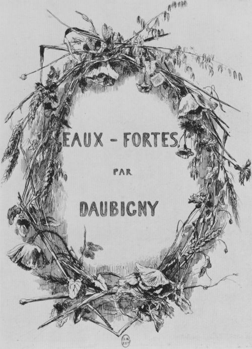 Daubigny, Charles-Franois: Titelvignette aus einem Feldblumenkranz