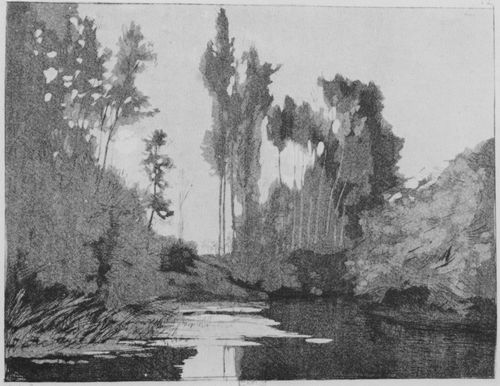 Daubigny, Charles-Franois: Die Hirsche am Ufer (Erinnerung an die Iles de Bezons), erste Fassung