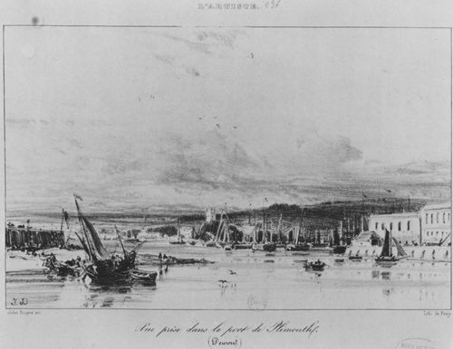 Dupr, Jules: Blick auf den Hafen von Pleymouth
