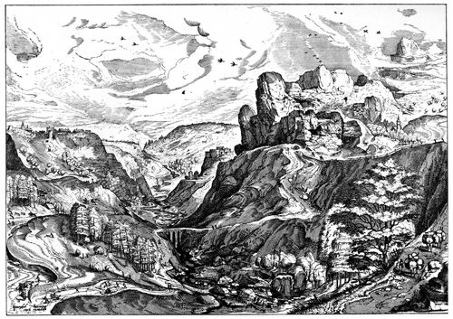 Bruegel d. ., Pieter: Folge der »Zwlf groen Landschaften«, Alpenlandschaft