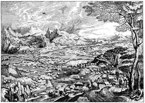 Bruegel d. ., Pieter: Folge der »Zwlf groen Landschaften«, Sollicitudo Rustica (Buerliche Sorgen)