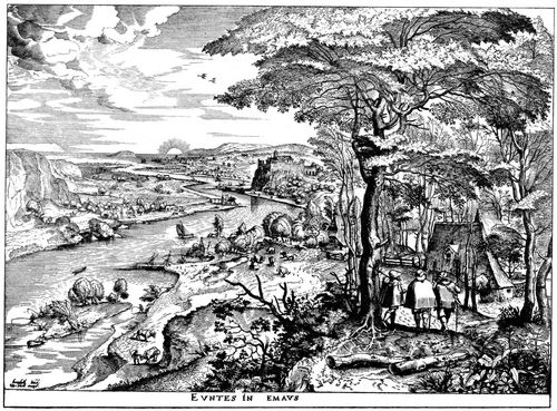 Bruegel d. ., Pieter: Folge der »Zwlf groen Landschaften«, Euntes in Emmas (Die Pilger nach Emmaus)