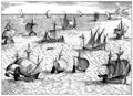 Bruegel d. Ä., Pieter: Folge der »Meeresschiffe«, Sechzehn verschiedene Schiffe