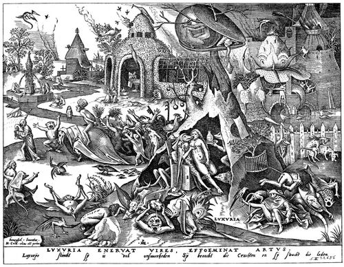 Bruegel d. ., Pieter: Folge der »Laster«, Die Unkeuschheit