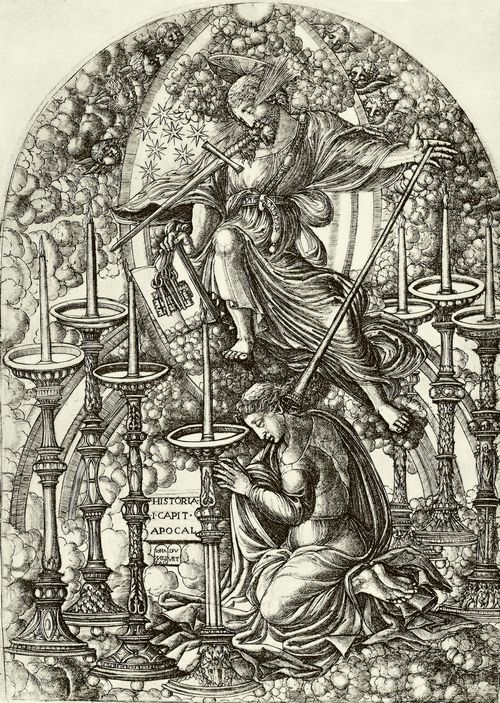 Duvet, Jean: Illustration zur »Apokalypse«, 2. Kapitel: Hl. Johannes sieht die sieben goldenen Leuchter